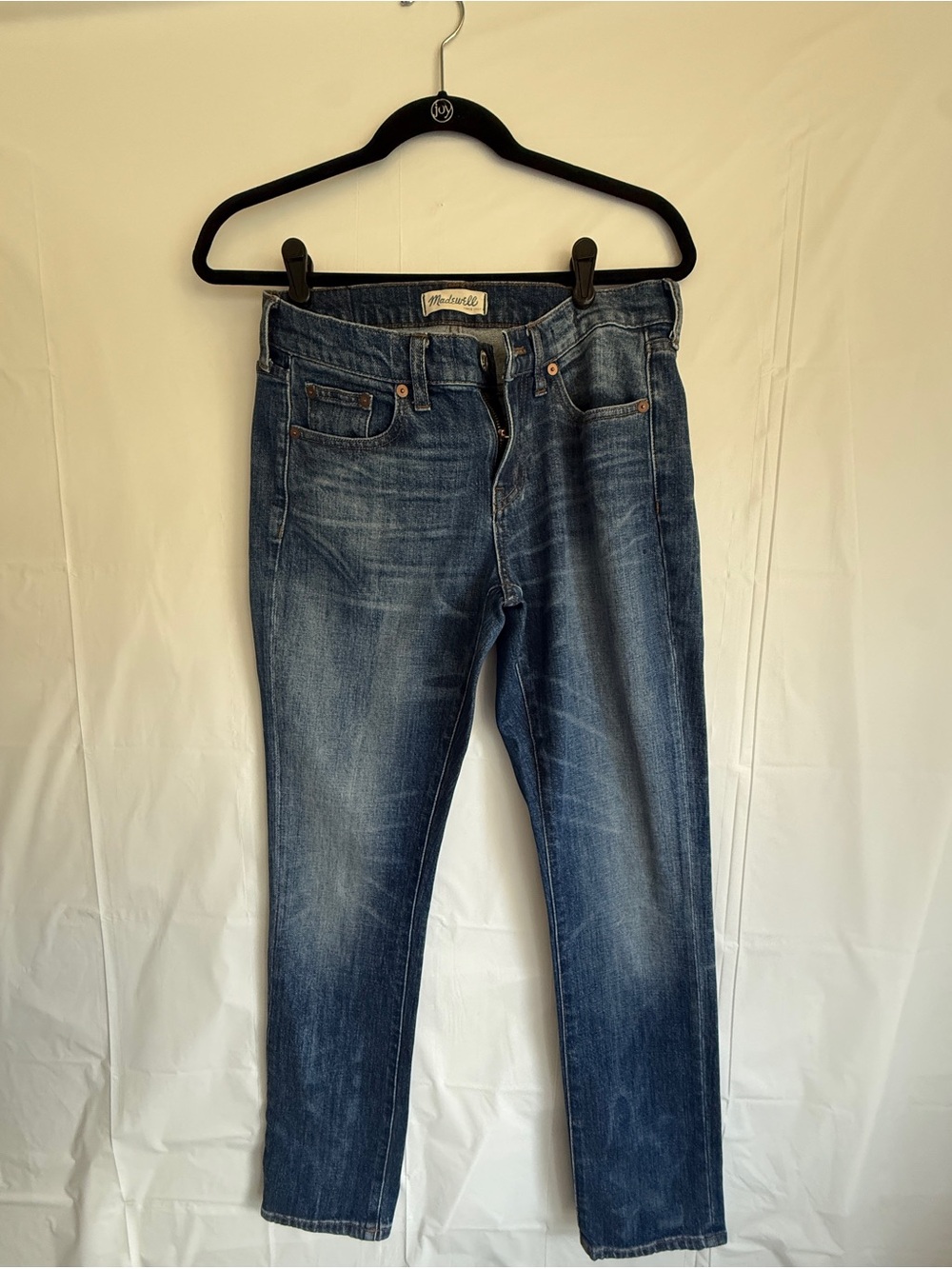 Madewell Men's Washed Indigo Slim Straight Jeans